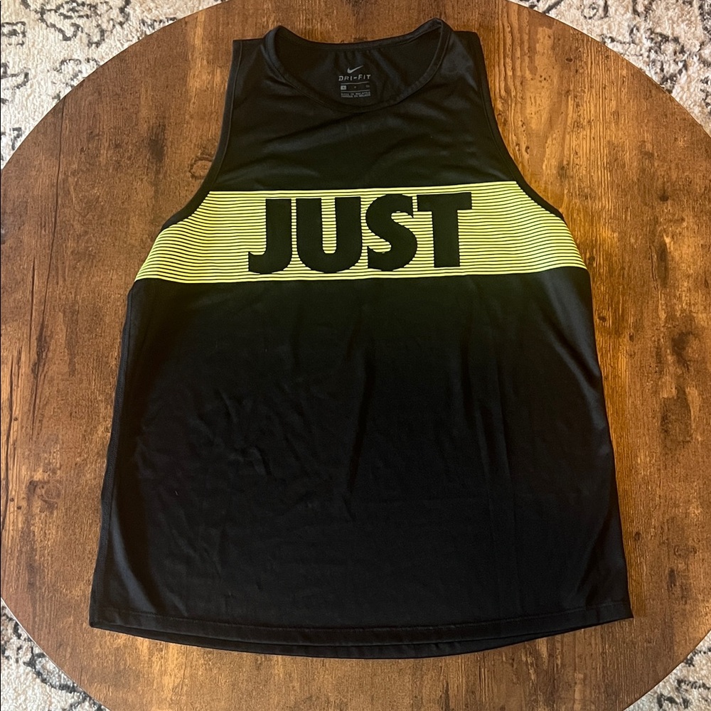 Nike Black and Neon Graphic Tank